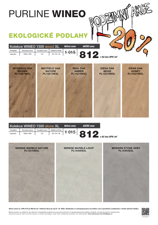 PODZIMNÍ AKCE NA EKOLOGICKÉ PODLAHY!